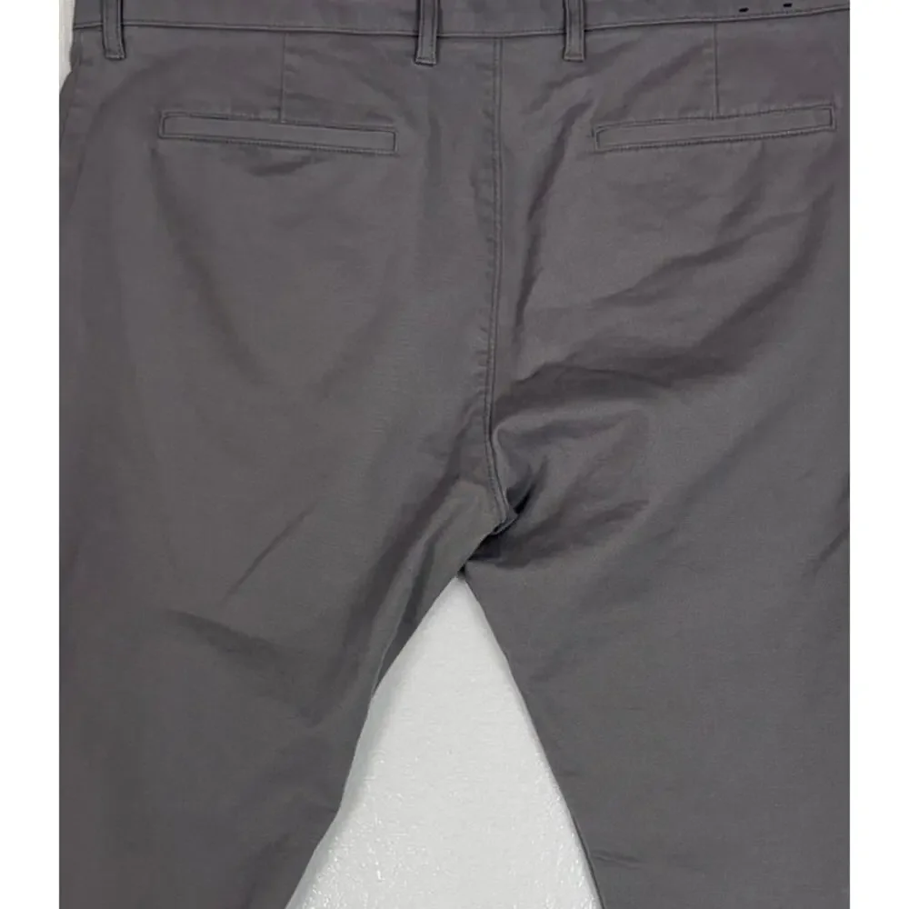 J. Crew Factory Flex Slim Mens 36 x 30 Gray Pants Cotton Polyester